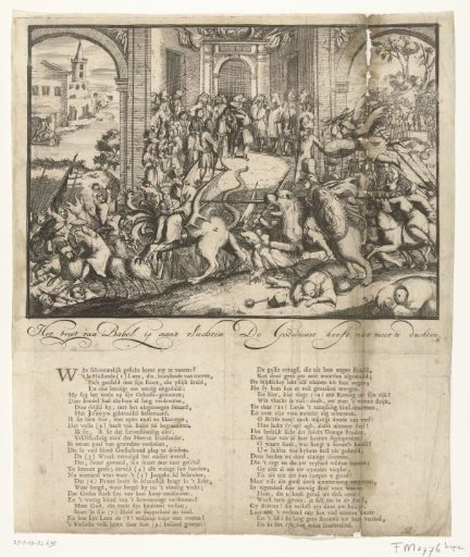 William III on the Dutch Lion drives Father Peters away on the dragon of Babylon, 1689