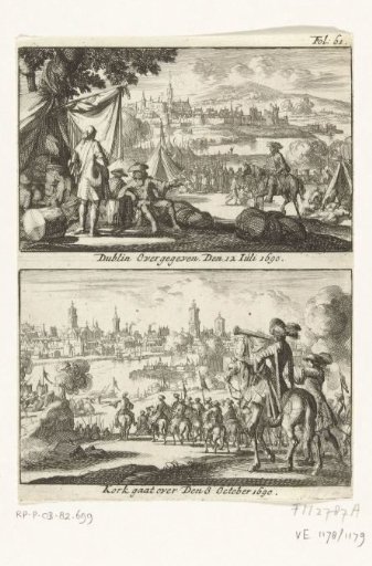 Battle in Ireland at Dublin and Cork, 1690