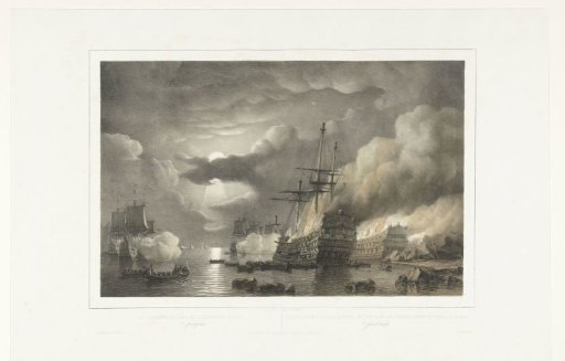 Burning of the French Ships at La Hogue, 1692