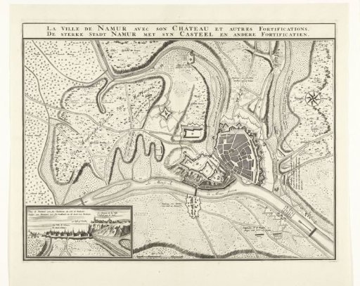 Map of the City of Namur with the Castle, Besieged by the French Army, 1692