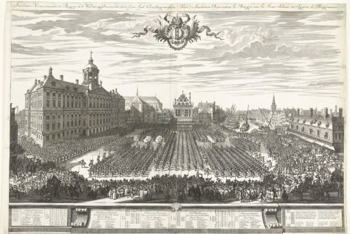 Civic Guards on the Dam During the Amsterdam Fair, 1686