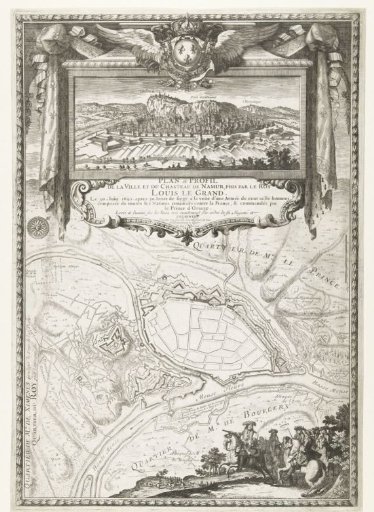 Map of the City of Namur with the Castle, Besieged and Captured by the French Army, 1692