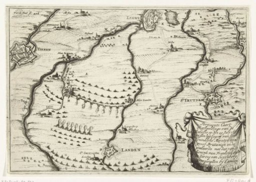 Map of the Battle of Landen, 1693