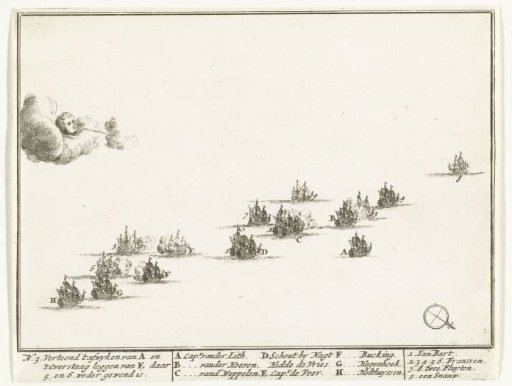 Naval Battle between the Dutch and the French on the North Sea (plate 3), 1694