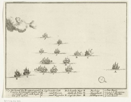 Naval Battle between the Dutch and the French on the North Sea (plate 7), 1694
