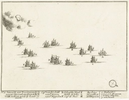 Naval Battle between the Dutch and the French on the North Sea (plate 11), 1694