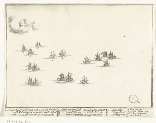 Naval Battle between the Dutch and the French on the North Sea (plate 14), 1694