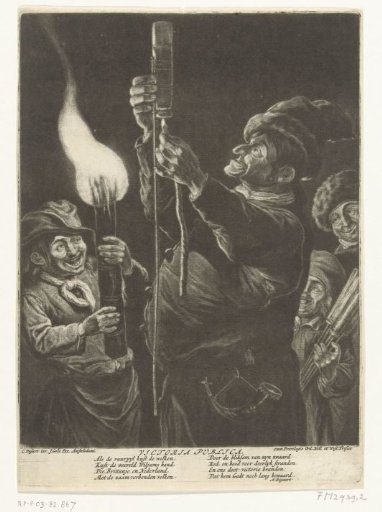 The Man with a Firework Rocket, with Spectators, 1695