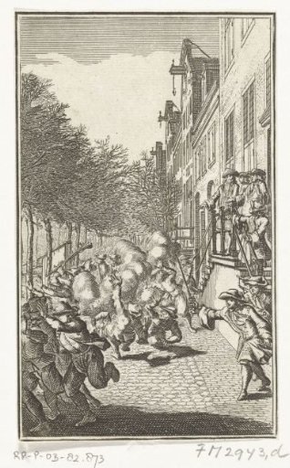 The Civic Guard Drives Away the Rioters During the Insurrection of the Spreeuwers, 1696