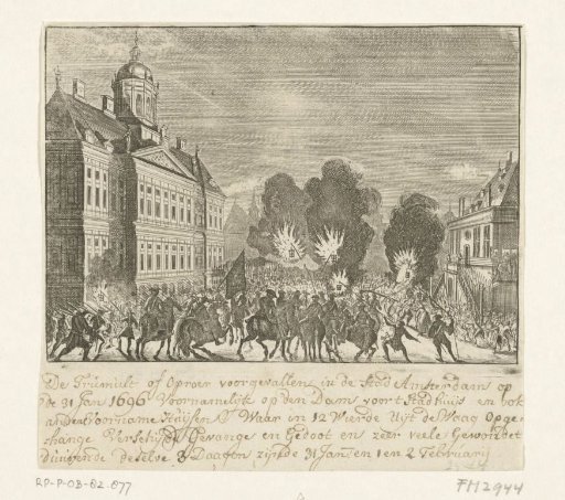 Rioters on the Dam During the Insurrection of the Spreeuwers, 1696
