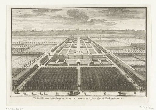 View of the House at Nieuwburg in Rijswijk with the Gardens, 1697