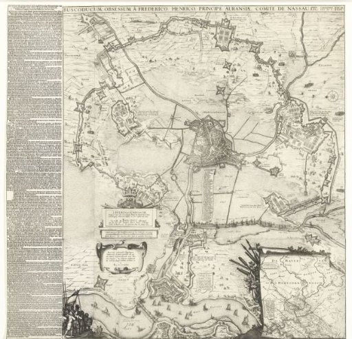 Large Map of the Siege of 's-Hertogenbosch by Frederick Henry, 1629
