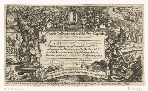 Civic guard ticket of Thomas Waddington, 1698