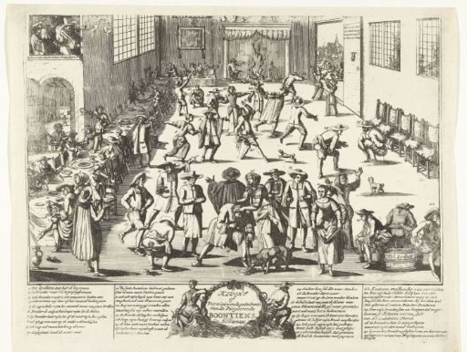 Satirical Print on a Mennonite Wedding, ca. 1700