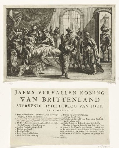 Satirical print on the death of James II, 1701