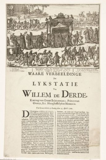 Funeral of King William III, 1702