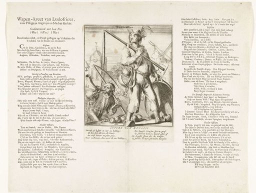 Satirical print on the French peasant soldiers, 1706