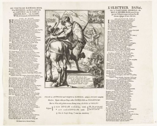 Satirical print on the Elector of Bavaria, 1706