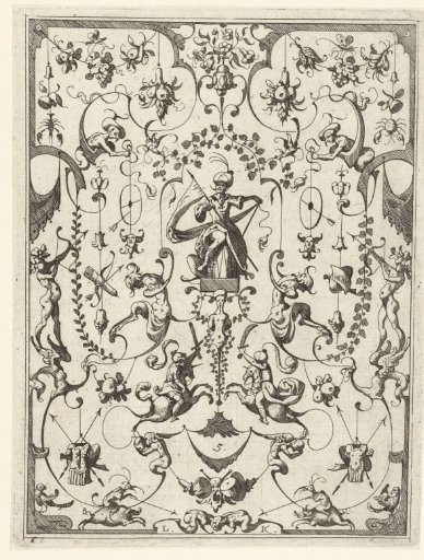 Flat decoration with grotesques