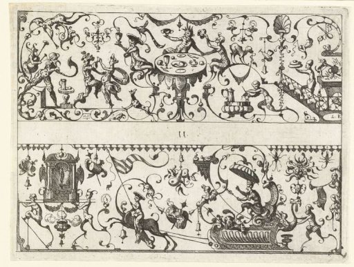 Flat decoration with grotesques