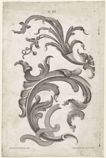 Two designs for wrought iron with floral motifs