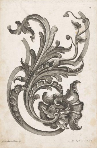 Wrought iron with floral motifs