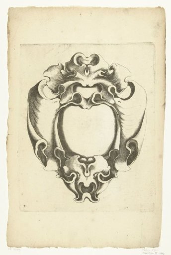 Cartouche with a large and a small compartment