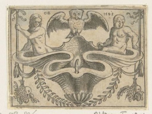 Flat decoration with scalloped basin