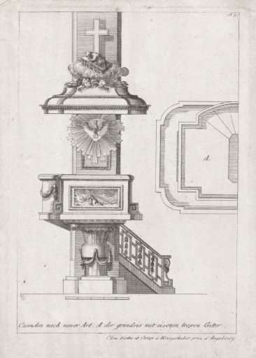Pulpit with the Lamb and the book with the seven seals