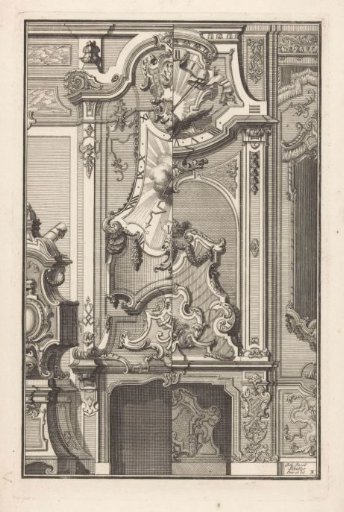 Chimney piece with clock