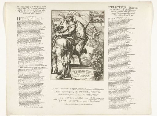 Satirical print on the Elector of Bavaria, 1706