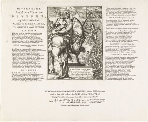 Satirical print on the Elector of Bavaria, 1706