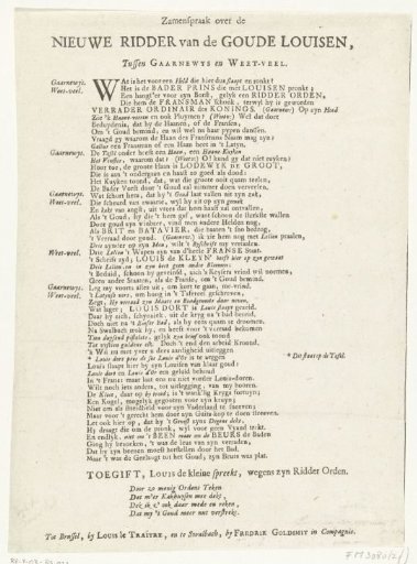 Dialogue Concerning Louis William of Baden-Baden, 1705
