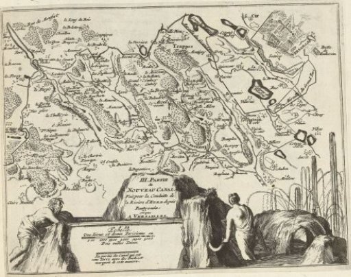 Map of the new canal from Pontgouin to Versailles (part III), ca. 1693-1696