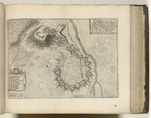 Map of Fribourg, ca. 1693-1696