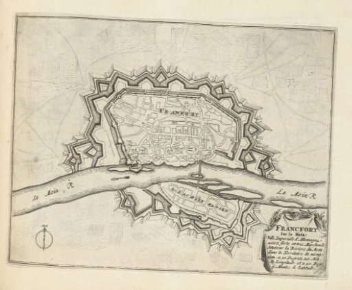 Map of Frankfurt am Main, ca. 1693-1696
