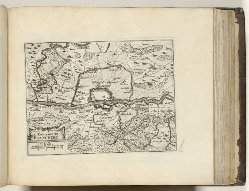 Map of Frankfurt am Main and surroundings, ca. 1693-1696