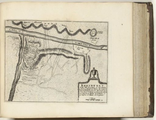 Map showing the relief of Rheinfels, 1693