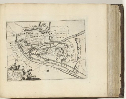 Map of Liège, ca. 1693-1696