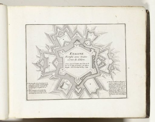 Fifth plate with the hexagon in fortification, 1693