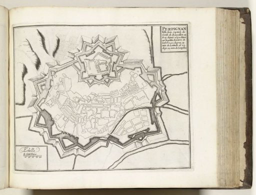 Plan of Perpignan, ca. 1693-1696