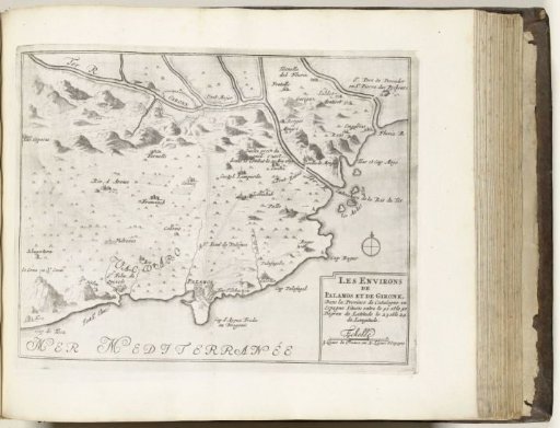 Map of the surroundings of Palamos and Girona, ca. 1693-1696