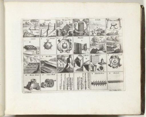 Seventh plate with siege engines, 1693