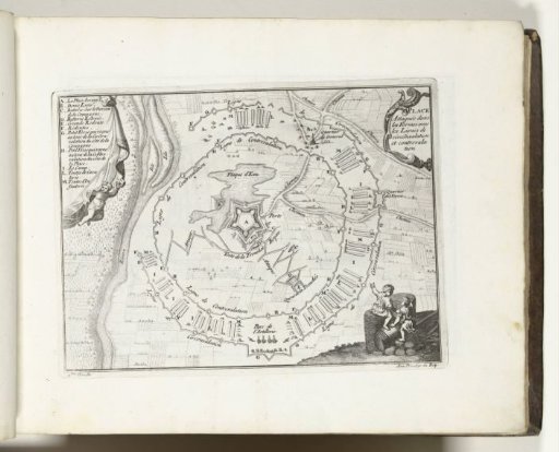 Ninth plate, a schematic representation of a hypothetical siege, 1693