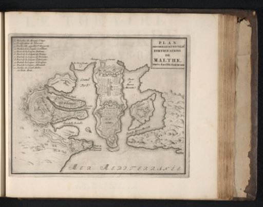 Map of Valletta, ca. 1695