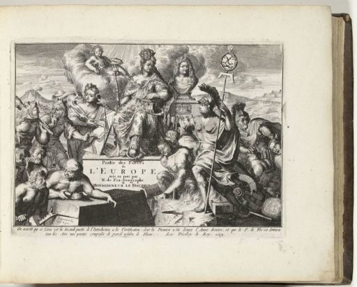 Engraved title page for the second part of the print work: Nicolas de Fer, Les forces de l'Europe, 1696