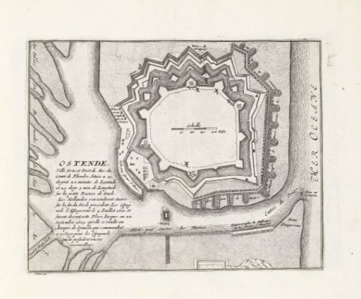 Plan of Ostend, ca. 1693-1695