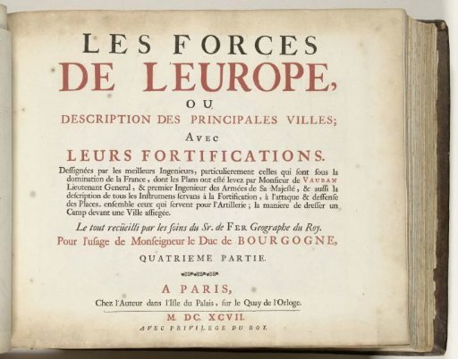Title Page of the Fourth Part of the Print Series: Nicolas de Fer, Les forces de l'Europe, 1696