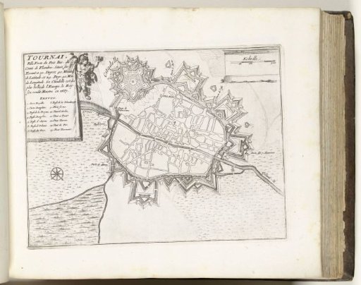 Plan of Tournai, ca. 1695