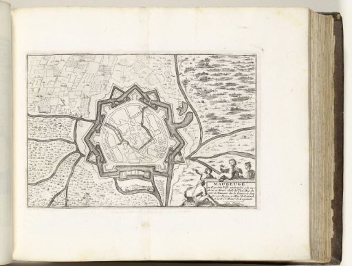Map of Maubeuge, ca. 1695